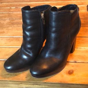 Black COACH Leather Boots